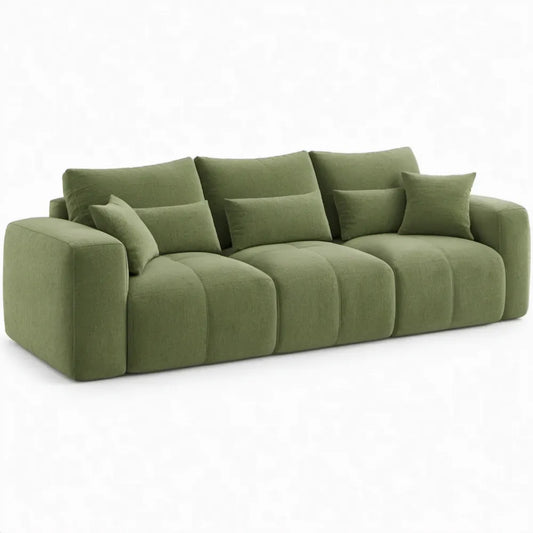 3-zitsbank 250 x 100 x 75 cm Olijfgroen met polyester bekleding